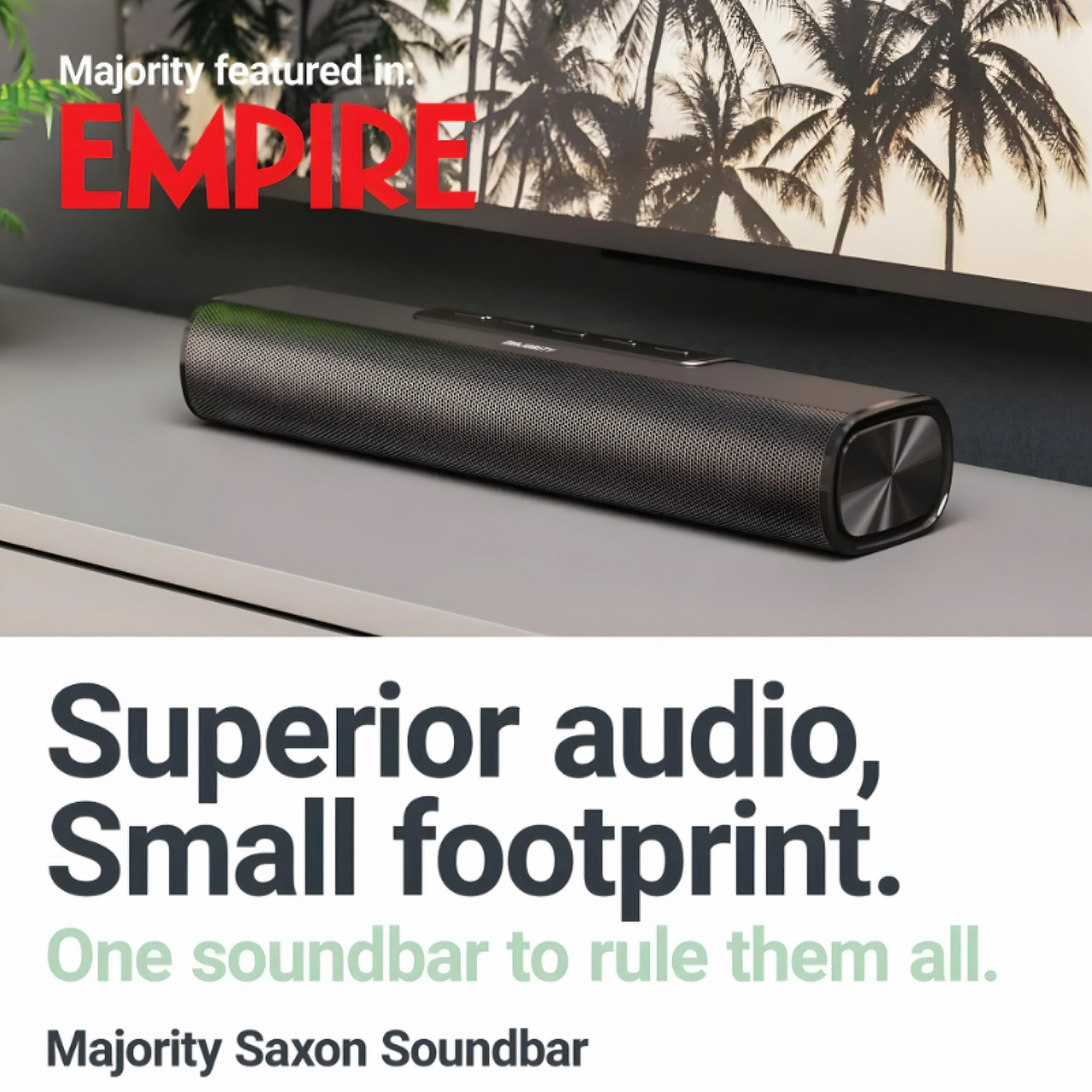 Soundbar колонки Majority Saxon Активная акустика для телевизора Bluetooth Саундбар для монитора 20W - фото 2 - id-p1933602289