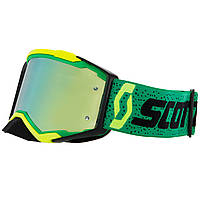 Мотоочки с затемненным визором SP-Sport Scott 8585 Green-Yellow