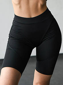 Спортивні жіночі велосипедки з push-up ефектом - чорний