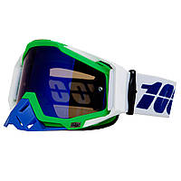Мотоочки с затемненным визором SP-Sport 8587 Green-Blue-White