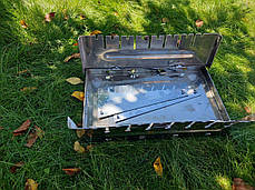 Мангал валіза неіржавка на 8 шампурів товщина 2 мм, фото 3