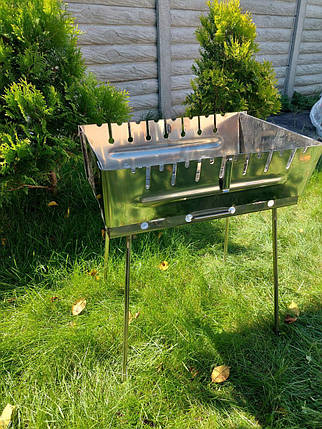 Мангал валіза неіржавка на 8 шампурів товщина 2 мм, фото 1