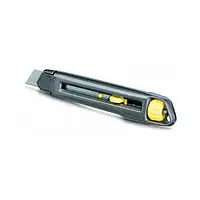 Нож канцелярский Stanley Interlock 0-10-018 Dark Gray 18мм, сегментированное лезвие 165мм, металл