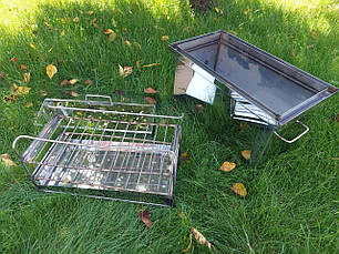 Коптильня для гарячого копчення двоярусне неіржавіюча сталь 1,5 мм (велика), фото 2