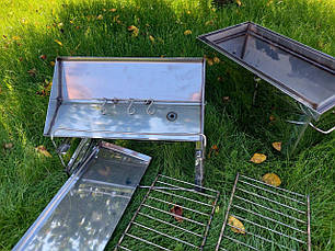 Коптильня для гарячого копчення двоярусна неіржавка сталь (середня), фото 2