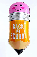 Фольгированный шарик КНР (35x73 см) Карандаш "Back to school"