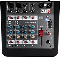 Компактный 6-канальный аналоговый микшерный пульт Allen & Heath ZED-6 OKI