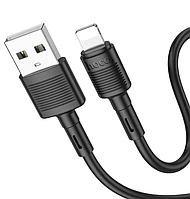 Кабель для зарядки и синхронизации HOCO Victory USB Lightning 2.4A 1m Black (X83)