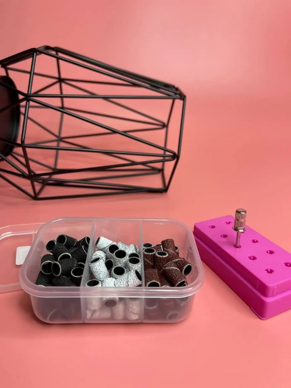 Набір наждачних барабанчиків для манікюру і педикюру, 75 шт, HABIBI, фото 1