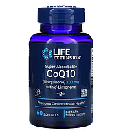 Высокоусваиваемый коэнзим Q10 Life Extension (Super Absorbable CoQ10) 100 мг 60 капсул