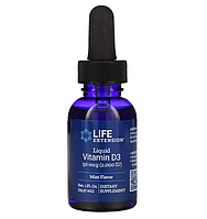 Жидкий витамин Д3, Liquid Vitamin D3, мятный вкус, Life Extension, 2000 МЕ, 29,6 мл