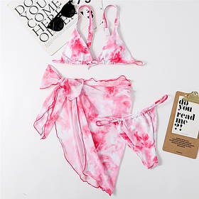 Роздільний купальник з парео all Скидка  1002