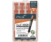 Восковые запасные оранжевые графиты Pica Marker Visor Permanent набор 4 шт для сухих и влажных поверхностей