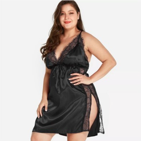 Атласна піжама з мереживом all Скидка  1262