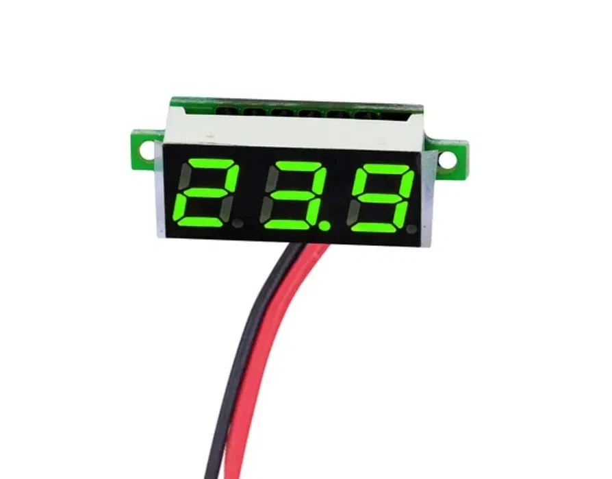 Двопровідний вольтметр 0,36 дюймів DC4.5 V30V безкорпусний зелений