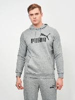 Чоловіче Худі Puma ESS Big Logo Hoodie 58668603 L Medium Gray Heather (4063697321557)