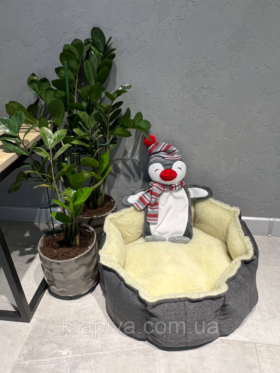Лежанка для собаки, кота, лежак для собаки, кота, спальне місце МЕБЛЕВА ЗНОСОСТІЙКА ТКАНИНА