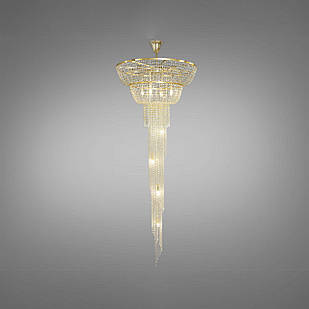 Сучасна кришталева люстра на 16 ламп E14 колір каркасу золотий D-FH123/800x2400G-2