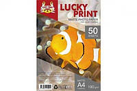 Матовий фотопапір Lucky Print для Epson WorkForce WF-7110 (А4,190 г/м2), 50 аркушів