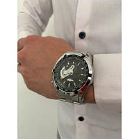 Чоловічий наручний годинник Winner Titanium Універсальний календар, хронограф Ремінець Сталевий Колір Срібний