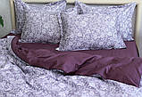 Сатин Преміум 1,5-спальна постільна білизна з компаньйоном ТМ Prima Teks PT-002, фото 4