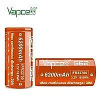 Аккумулятор высокотоковый VapCell 32700 LiFePO4 6200mah, 3.2В, 30А