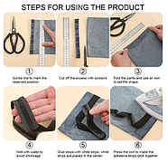 Термолента для одягу Тасьма клейова для штанів 2.5 см 5м Чорний (KG-10711), фото 3