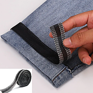 Термолента для одягу Тасьма клейова для штанів 2.5 см 5м Чорний (KG-10711), фото 4