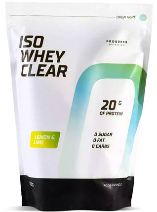 Протеїн ізолят Progress Nutrition Iso Whey Clear 920г, фото 1