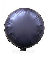 Фольгована кулька "Круг"  темно-синя сатин 18"(45см) 1шт.