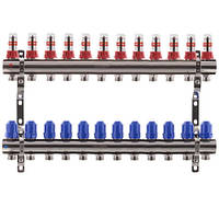 Коллектор для теплого пола Koer 12 выходов 1х 3/4 (евроконус в компл.)