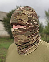 Армейская флисовая шапка мультикам ВСУ теплая тактическая шапка на флисе военная шапка мультикам