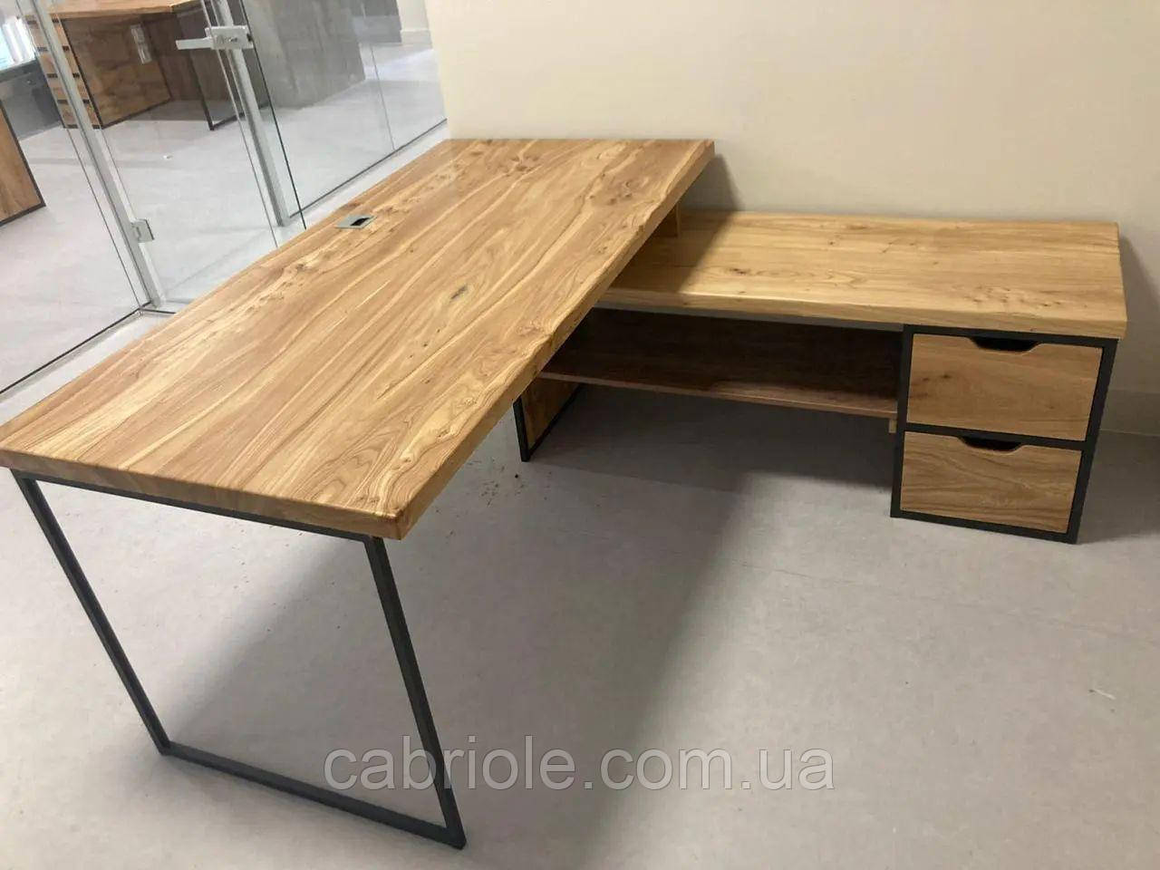 Дерев'яний конференц-стіл зі слебів ясеня
