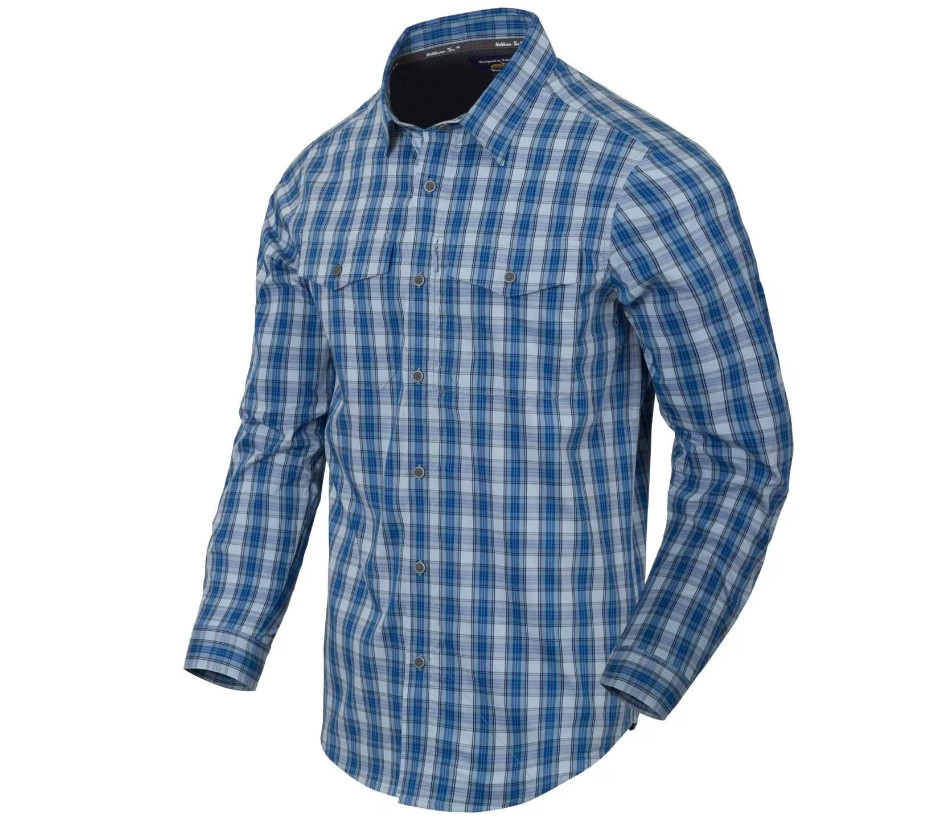 Рубашка в клетку Helikon-Tex Covert Concealed Carry Blue Plaid KO-CCC-CB-PD XL - фото 1 - id-p1933547620