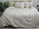Сатин Преміум Сімейний комплект постільної білизни з компаньйоном ТМ Prima Teks  PT-012, фото 2