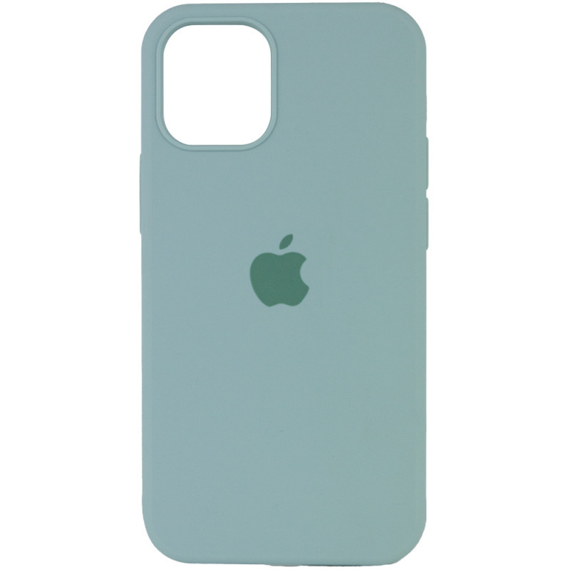 Чохол-накладка Silicone Case Original Full Cover для iPhone 12 Pro Max 6.7"- №17 блідо- бірюзовий