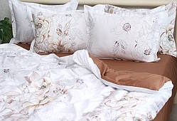 Сатин Преміум 2-спальна постільна білизна з компаньйоном ТМ Prima Teks  PT-013