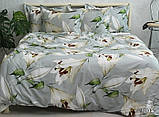 Сатин Преміум Євро комплект постільної білизни з компаньйоном ТМ Prima Teks PT-015, фото 2