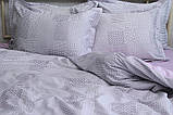 Сатин Преміум Євро комплект постільної білизни з компаньйоном ТМ Prima Teks  PT-016, фото 5