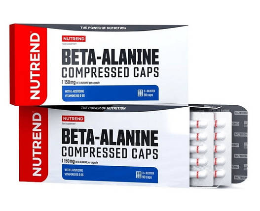 Бета-аланін Nutrend Beta-Alanine Compressed Caps 90 капсул, фото 1
