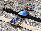 Розумний смарт-годинник GS9 Pro Max 45 mm AMOLED дисплей смарт-годинник з магнітною зарядкою і функцією дзвінка чорний, фото 7