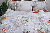 Сатин Преміум 1,5-спальна постільна білизна з компаньйоном ТМ Prima Teks  PT-017, фото 6