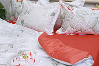 Сатин Премиум 1,5-спальное постельное белье с компаньоном ТМ Prima Teks PT-017