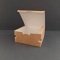 Картонная упаковка снек бокс для еды, чикенбокс 130х120х60 в упаковке 50 шт