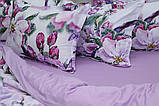 Сатин Преміум Євро комплект постільної білизни з компаньйоном ТМ Prima Teks PT-019, фото 2