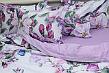 Сатин Преміум Євро комплект постільної білизни з компаньйоном ТМ Prima Teks PT-019, фото 6