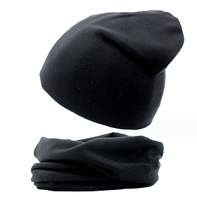 Демісезонний набір: дитяча шапка Варе і снуд Чорний