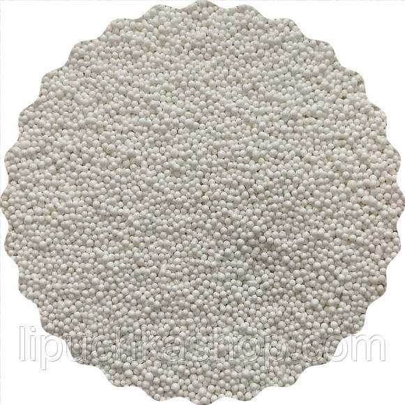 Посипка кондитерська "Білі кульки 1 мм", 50 гр., фото 1