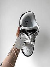 Жіночі кросівки Louis Vuitton Trainer White Black 1A9JGB, фото 3