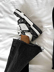 Жіночі кросівки Louis Vuitton Trainer White Black 1A9JGB, фото 3